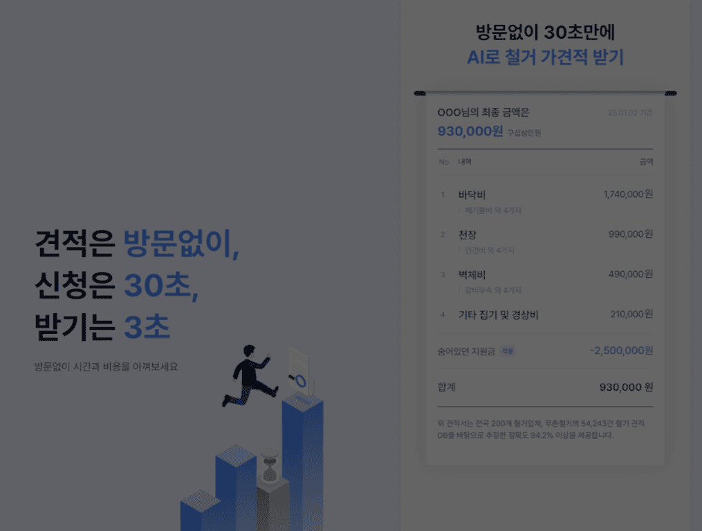 무촌철거, 특허 기술 기반 AI 철거견적 시스템 개발